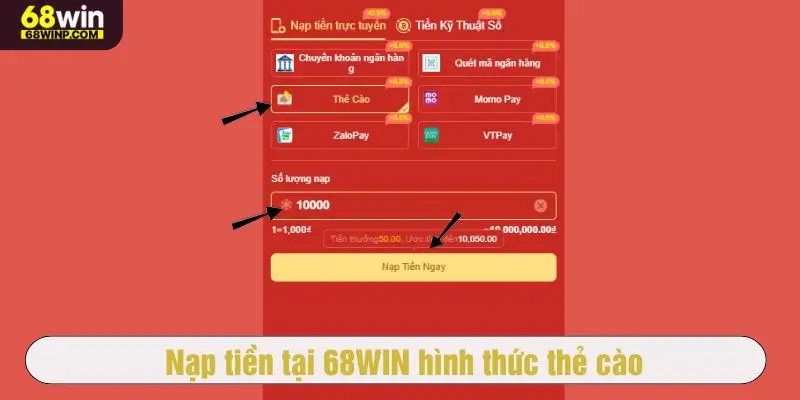 Cách nạp bằng thẻ cào hỗ trợ nhiều nhà mạng