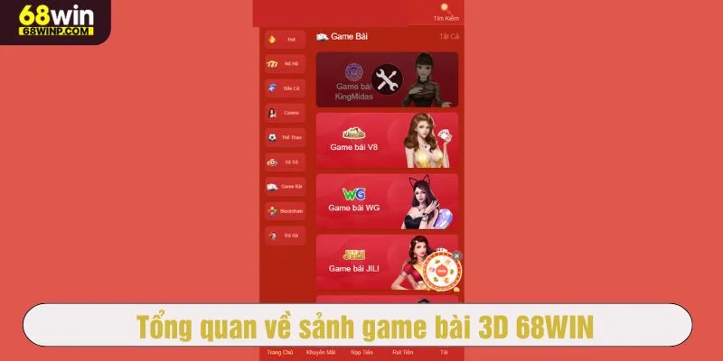 Game bài 3D 68WIN tạo hiệu ứng chân thực như sòng bài thật