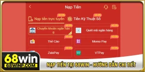 Nạp tiền tại 68WIN